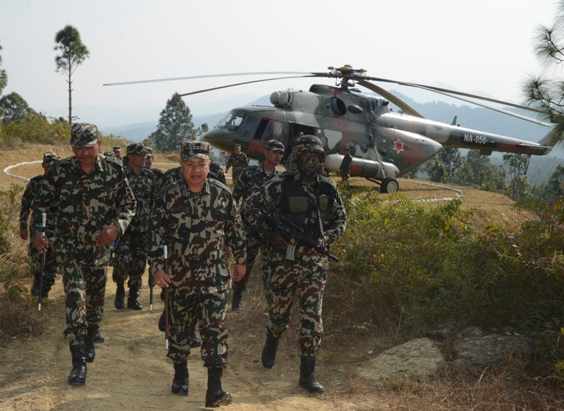 नेपाली सेनाद्वारा हवाई गस्ती