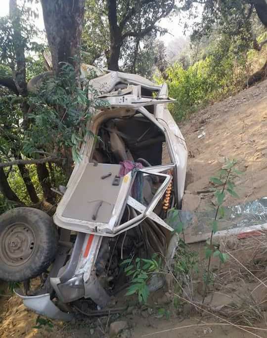 जीप दुर्घटनामा चार जनाको मृत्यु