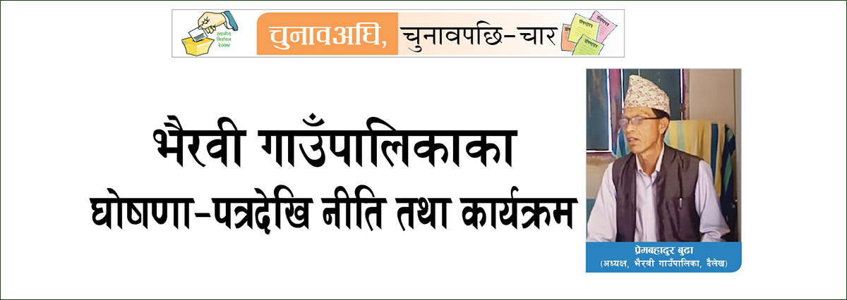 भैरवी गाउँपालिकाका घोषणा–पत्रदेखि नीति तथा कार्यक्रम