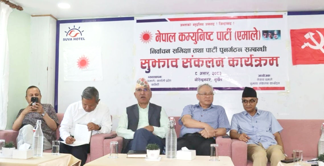 पार्टी पुनर्गठन गर्न सुझाव